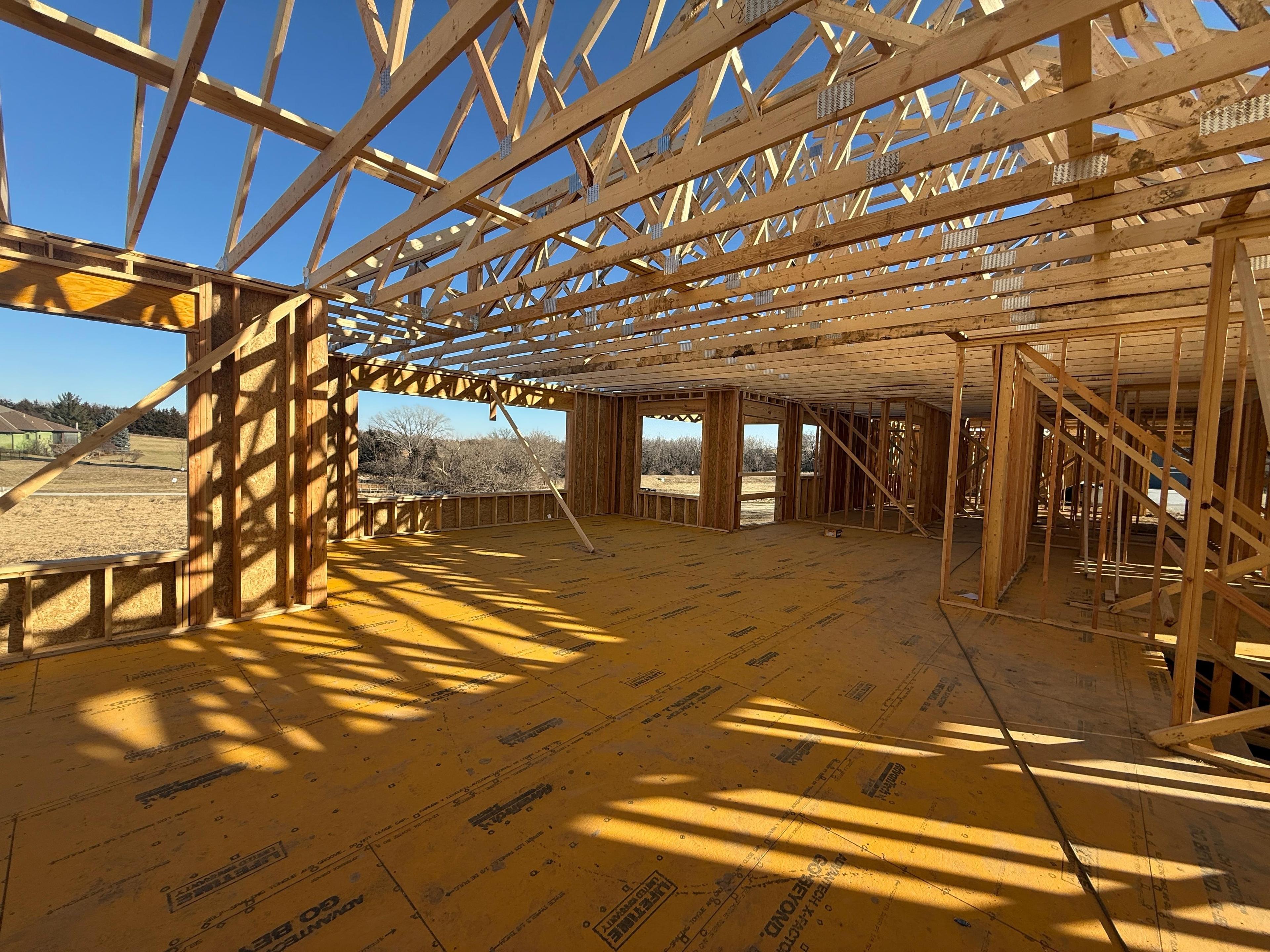 Framing structure under construction