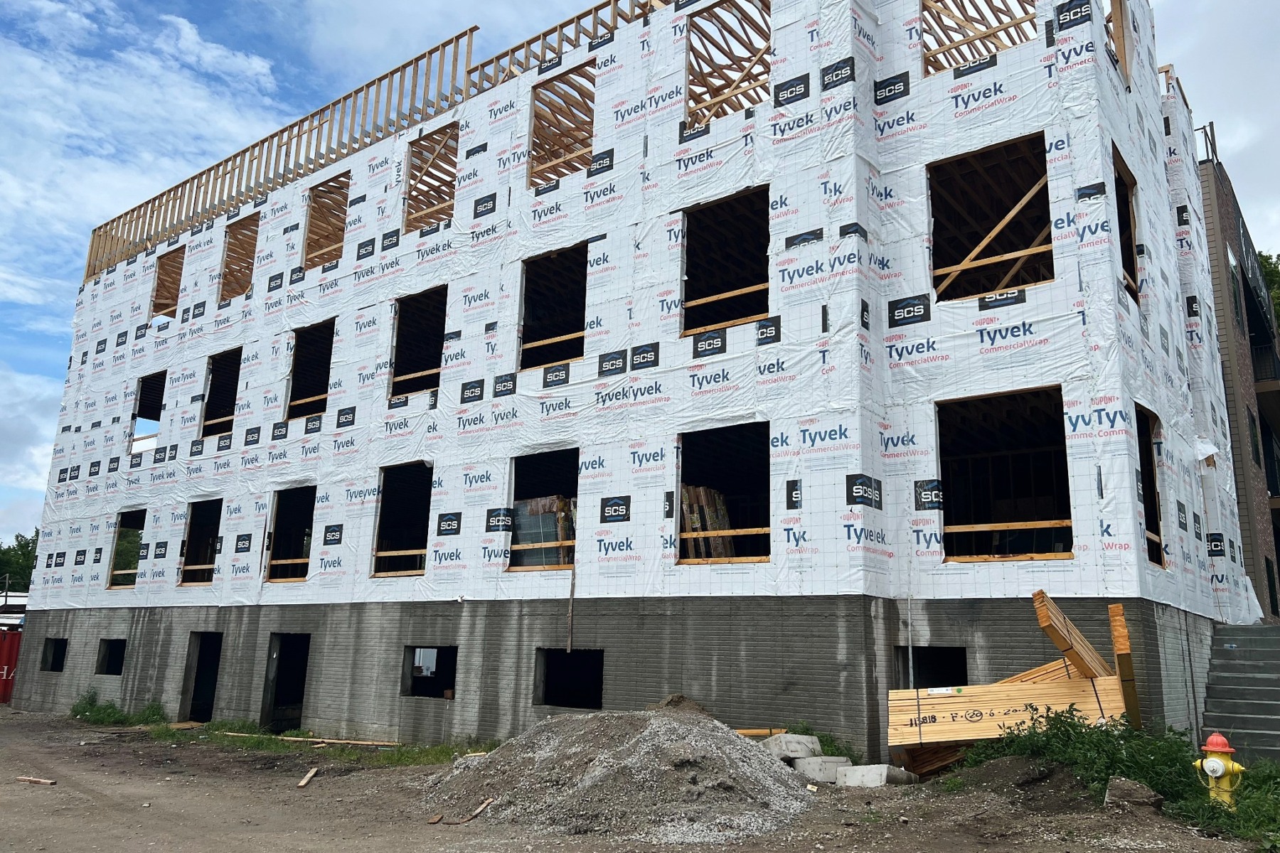 Multi-Family Framing work example by AEC Construction